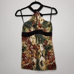 NWT Vintage Y2k Studio Y Small Art Fairy Whimsy Nature Halter Tank Babydoll